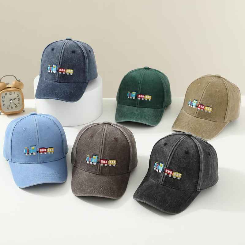 EDCYF Kids Boys Girls Embroidered Baseball Caps Baby Sun hat Toddler Dinosaur Trucker Hats Summer Hats（3-8years - Image 5